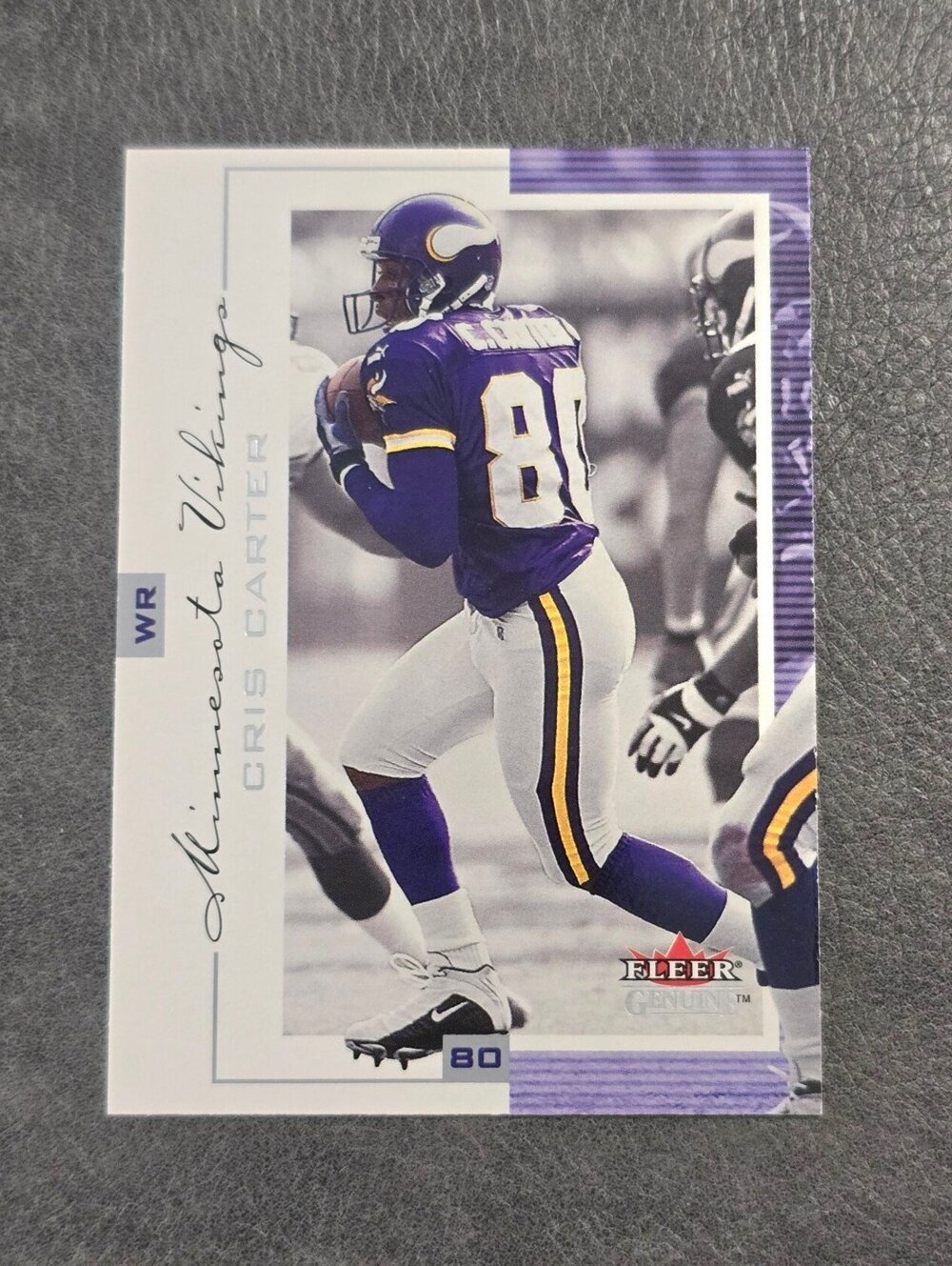 2001 Fleer Genuine #8 Cris Carter Football Card